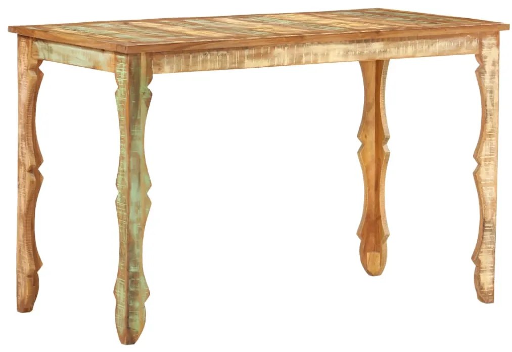 Mesa de jantar 120x60x76 cm madeira recuperada maciça