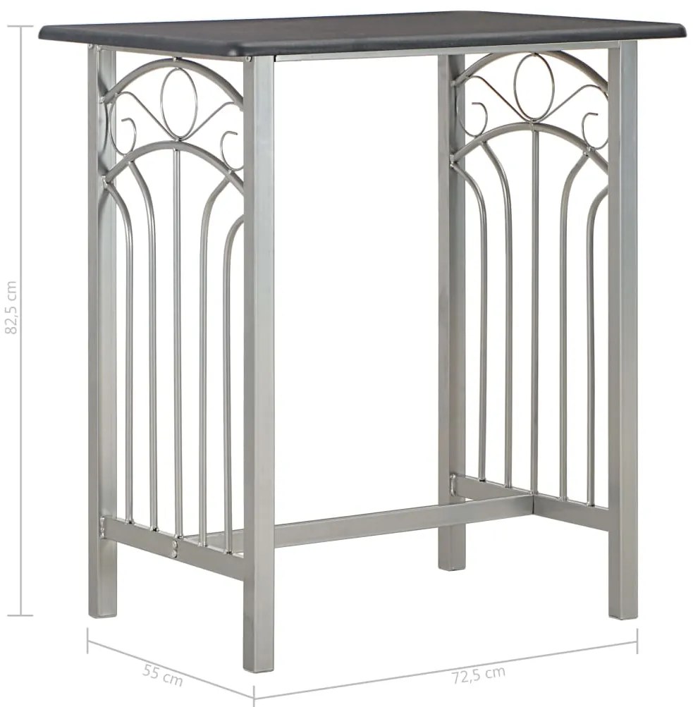 3 pcs conjunto de bar em madeira e aço preto
