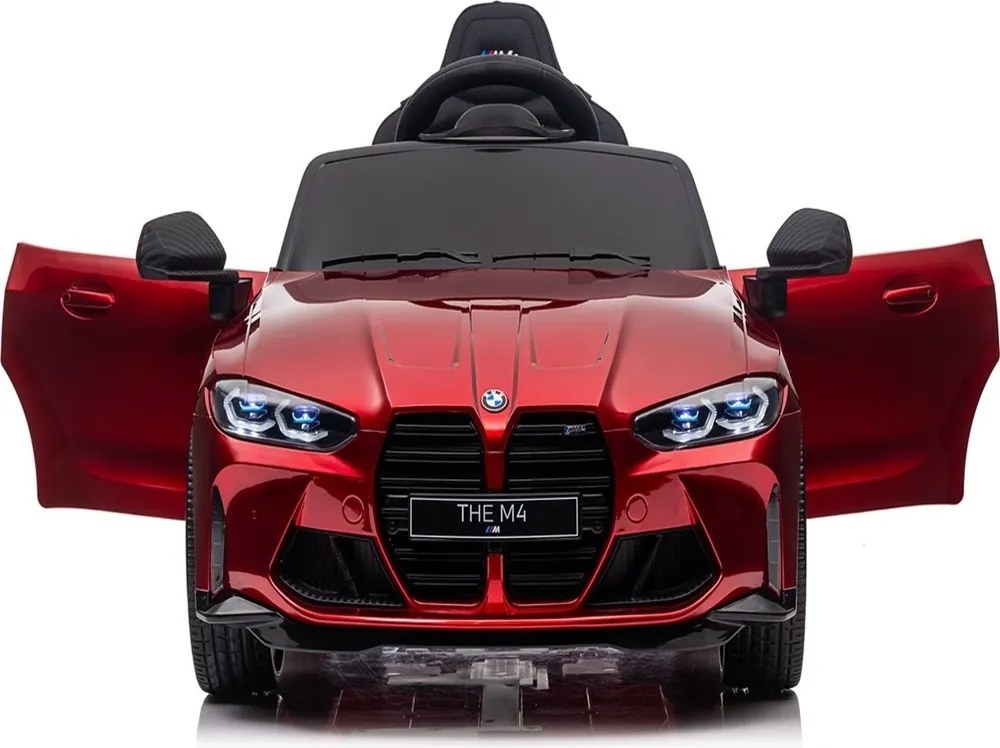 Carro elétrico para crianças BMW M4 12V pneus e borracha Vermelho