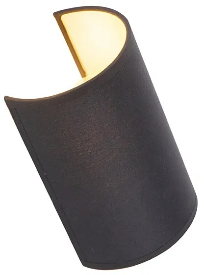 Candeeiro de parede moderno preto e dourado - Simple Drum Moderno