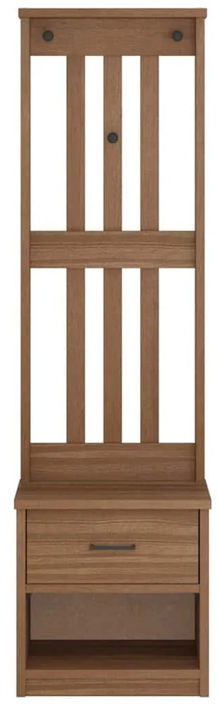 Árvore de Hall SANDNES 45x40x159,5 cm Madeira Maciça de Pinho