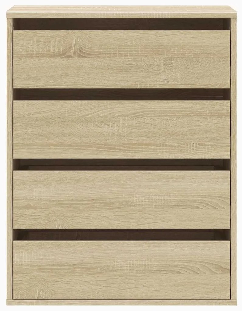 Cómoda com 4 Gavetas - 60x41x76 cm - derivados de madeira - carvalho s