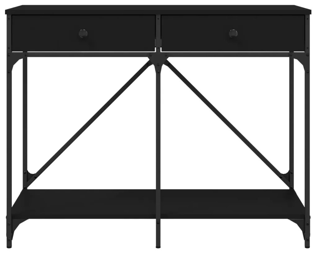 Mesa consola 100x39x78,5 cm derivados de madeira preto