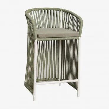 Banco Alto Sophie Verde Exército Claro & ↑65 Cm - Sklum