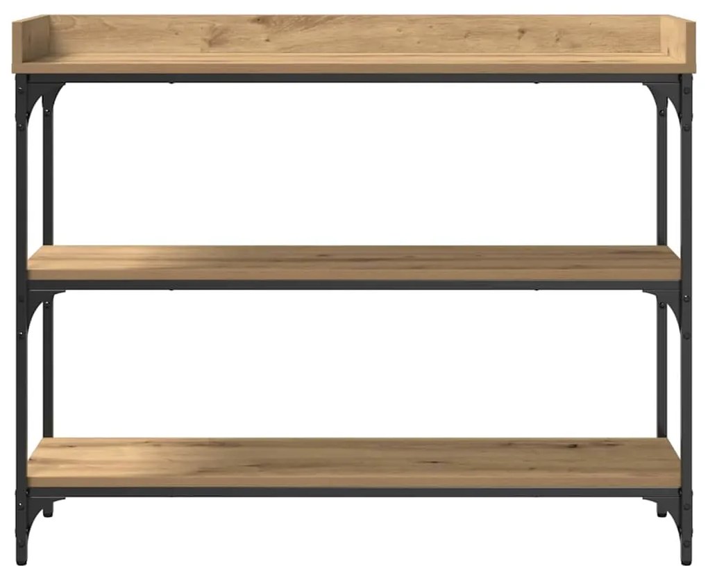 Mesa de Console vidaXL Carvalho Artisan 100x30x80 cm Madeira Engineere