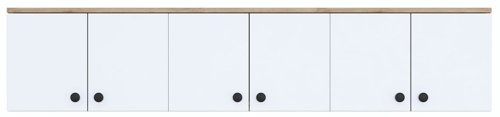 Armário Multiusos EA103 – Nogueira/Branco – 179,6x43,6x37,5 cm