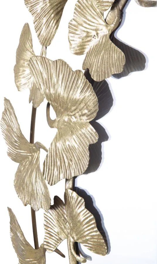 ESPELHO FOLHAS REDONDO Ø 87X2,5 CM DOURADO