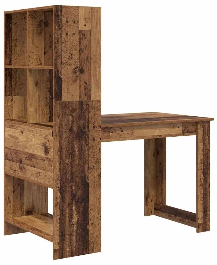 Mesa com prateleira com armazenamento Madeira Antiga 122 x 67 x 145 cm