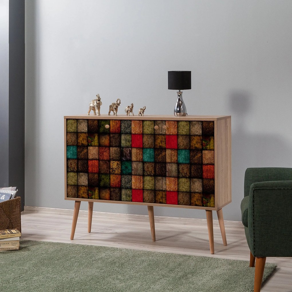 Console Mega – Carvalho Sonoma – 120 cm x 90 cm x 36 cm