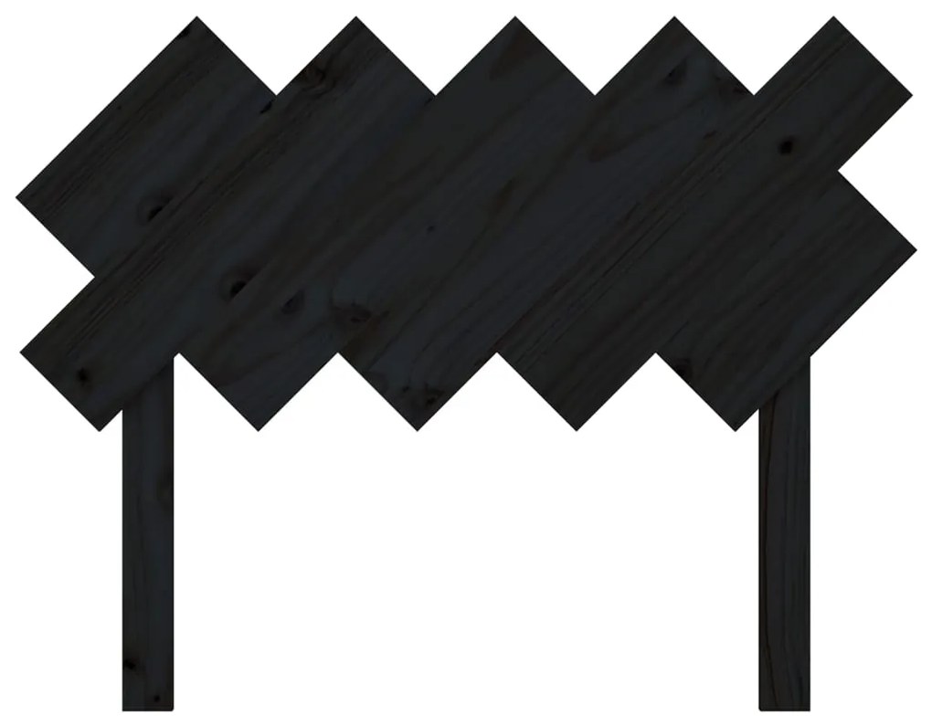 Cabeceira de cama 104x3x80,5 cm pinho maciço preto