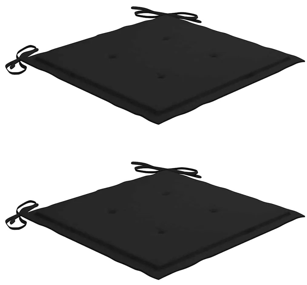 3 pcs conj. jantar dobrável exterior c/ almofadão teca maciça