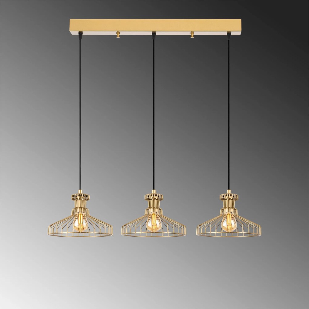 Chandelier Events – Dourado Brilhante – 96 x 23 x 129 cm