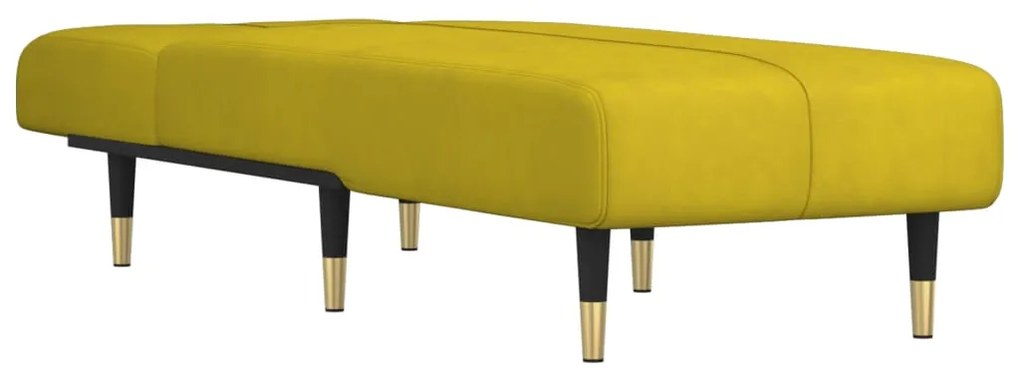 Chaise longue veludo amarelo