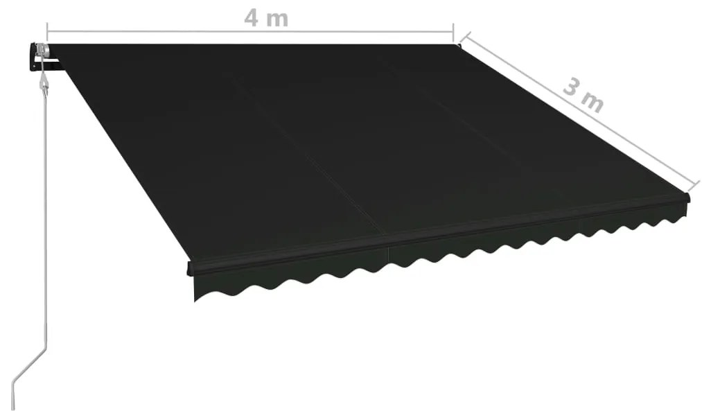 Toldo retrátil automático 400x300 cm antracite