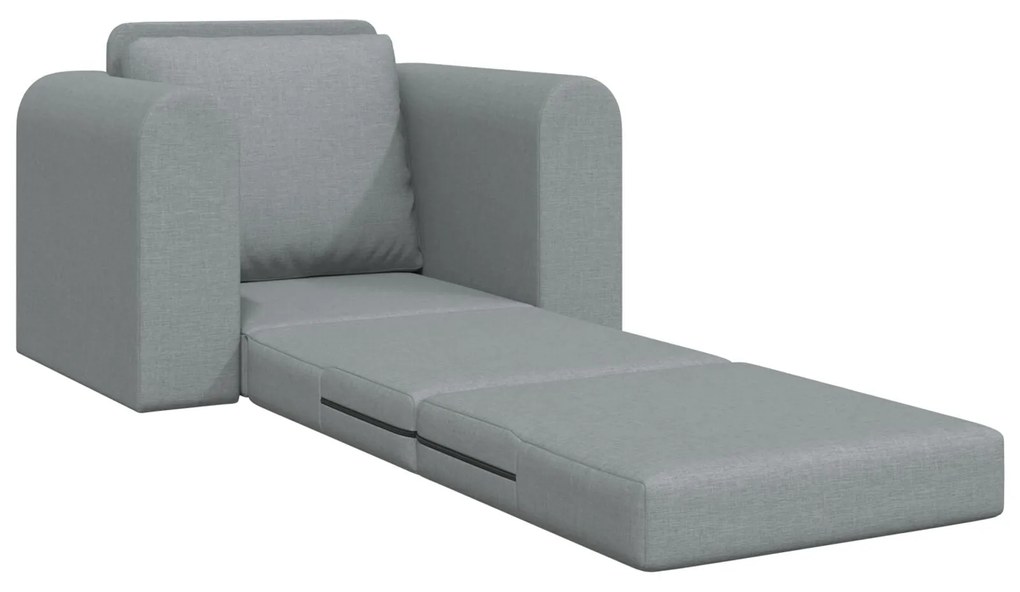Sofá Cama 2-em-1 Cinza Claro 98x71x83 cm Tecido