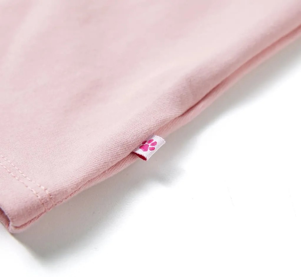 Vestido de criança com cordão rosa-claro 128