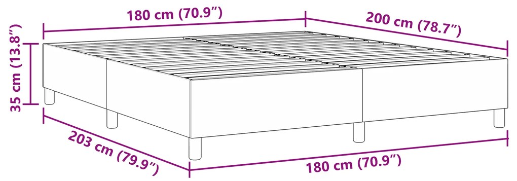Cama Box Spring vidaXL Cinza Claro Super King em Tecido Corduroy