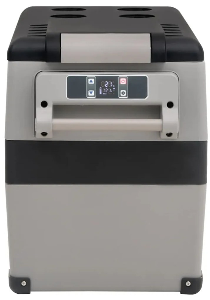 Mala térmica com pega e adaptador 55 L PP e PE preto/cinzento