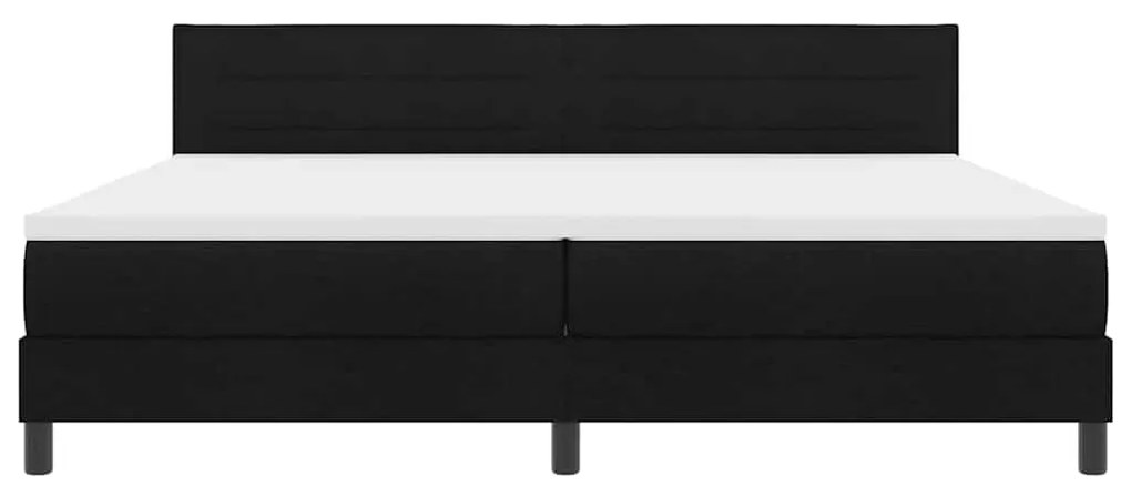 Cama Box com Colchão Preto 200x200 cm Tecido