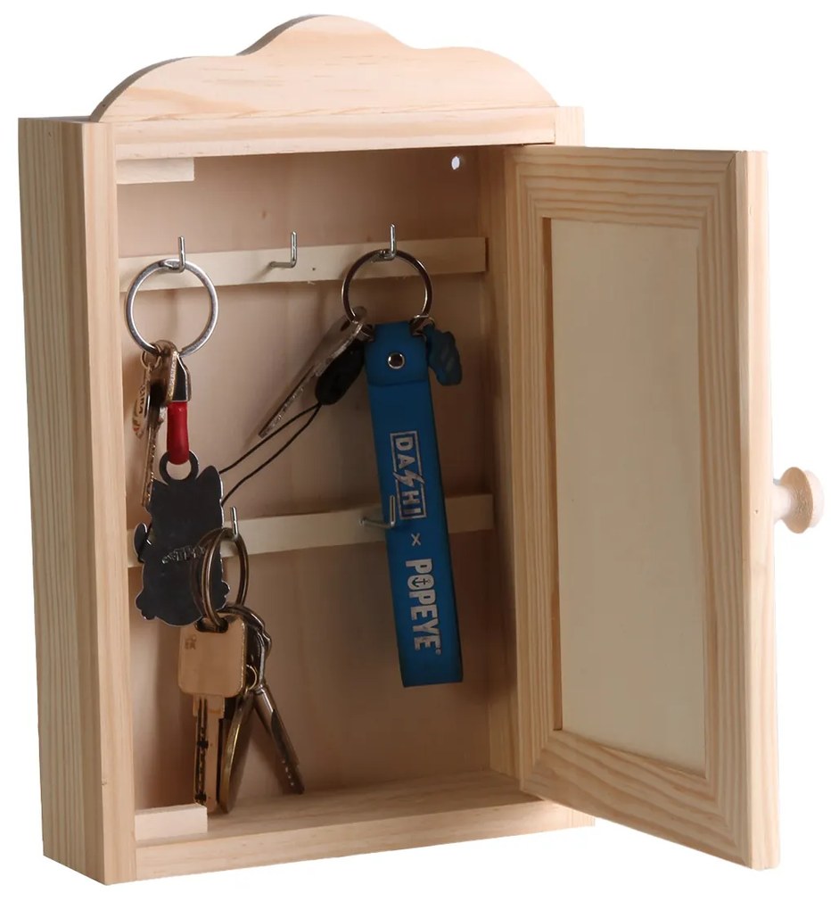 Chaveiro Madeira Natural 26.5X17.5X6CM