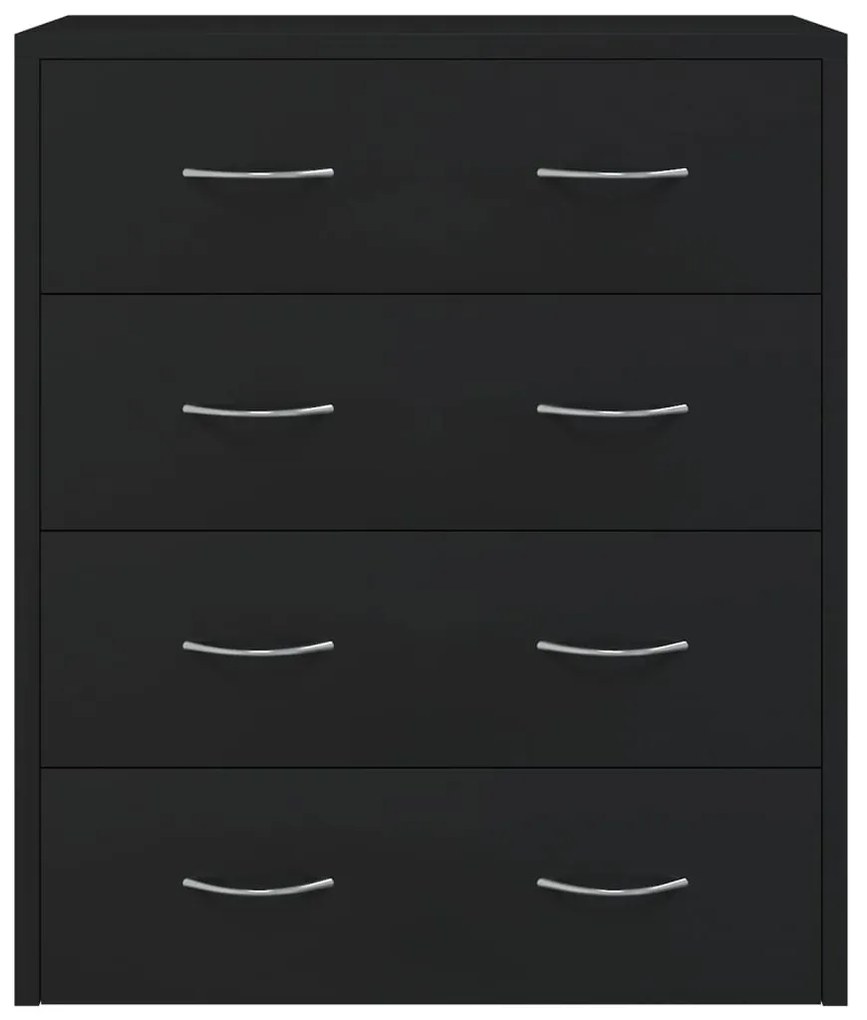 Aparador com 4 gavetas 60x30,5x71 cm preto