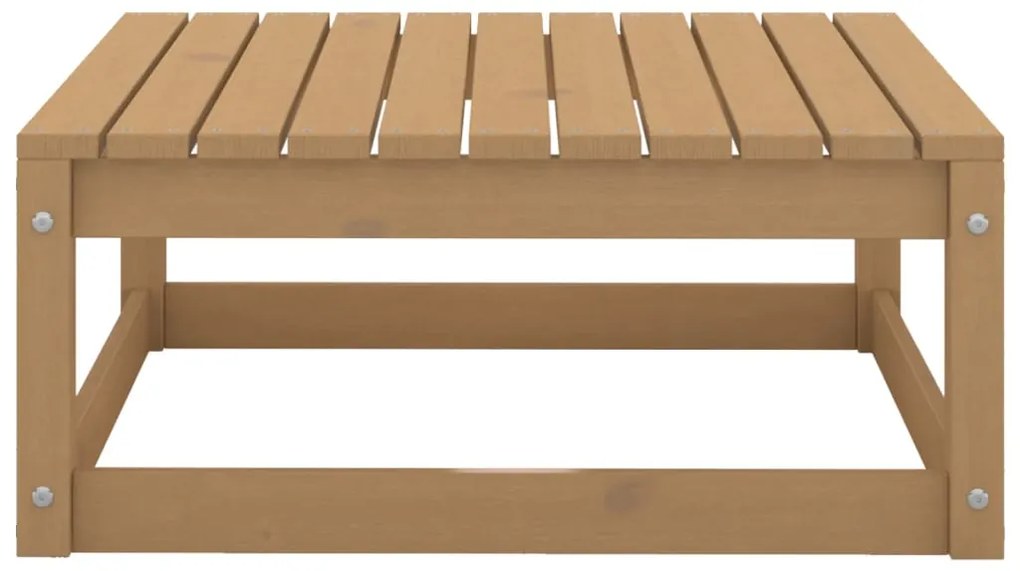 10 pcs conjunto lounge de jardim pinho sólido castanho mel
