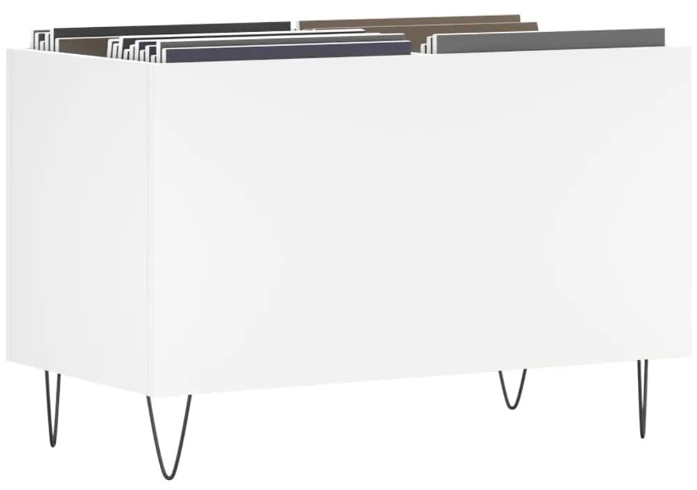 Armário para discos 74,5x38x48 cm derivados de madeira branco