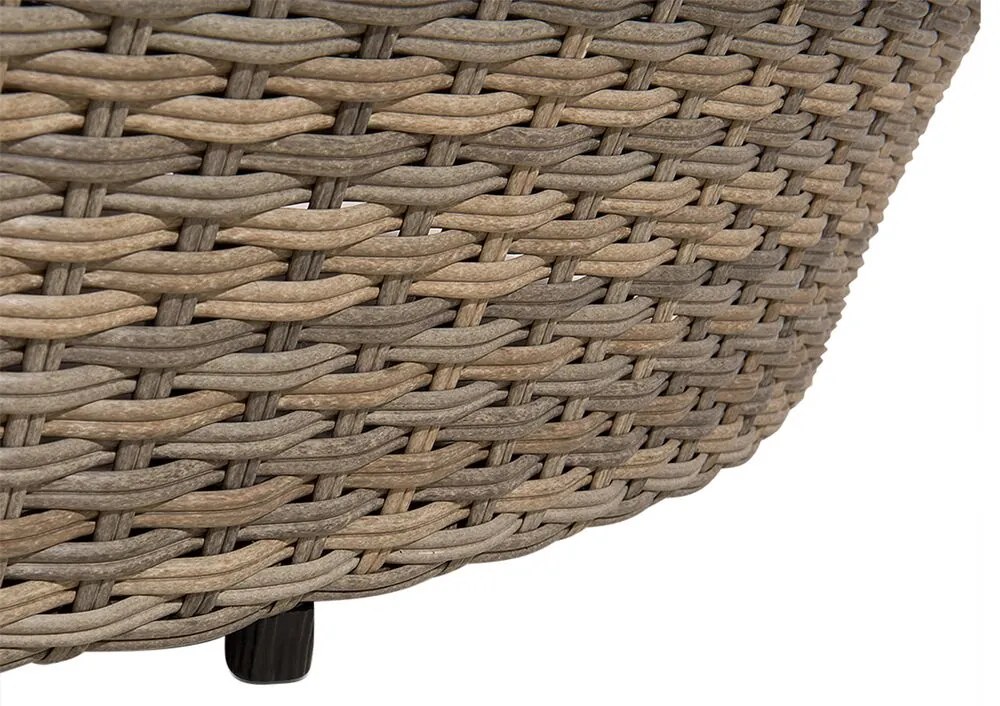 Cama de jardim com toldo em rattan castanho claro SYLT Beliani