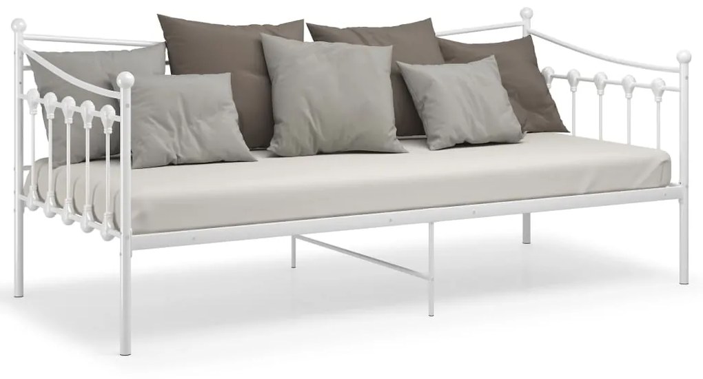 Sofá-cama 90x200 cm metal branco