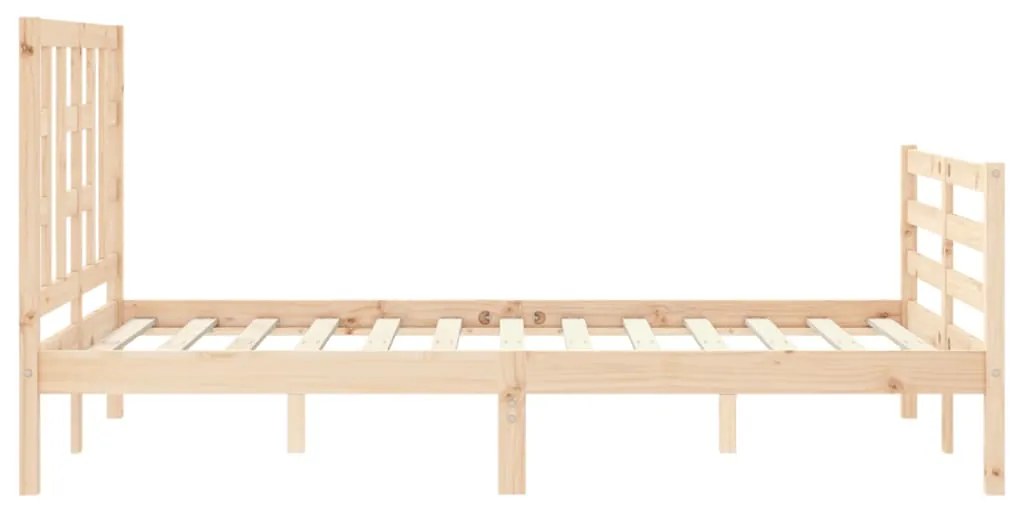 Estrutura de cama com cabeceira 120x200 cmmadeira maciça