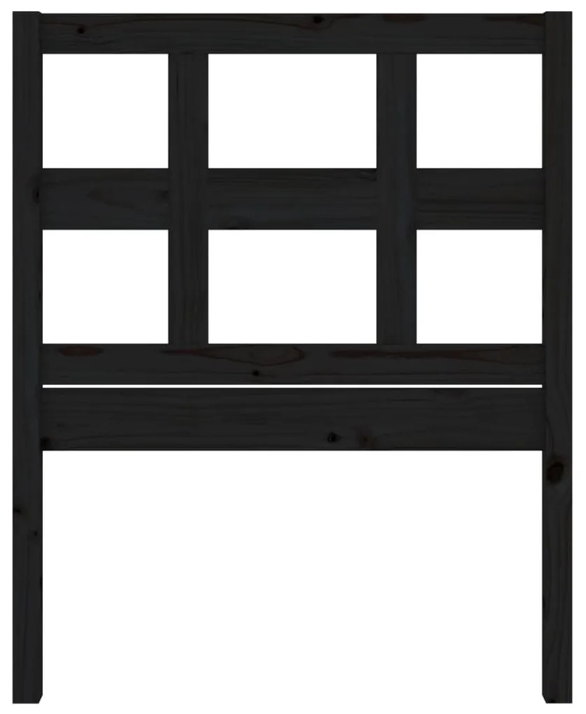 Cabeceira de cama 95,5x4x100 cm pinho maciço preto