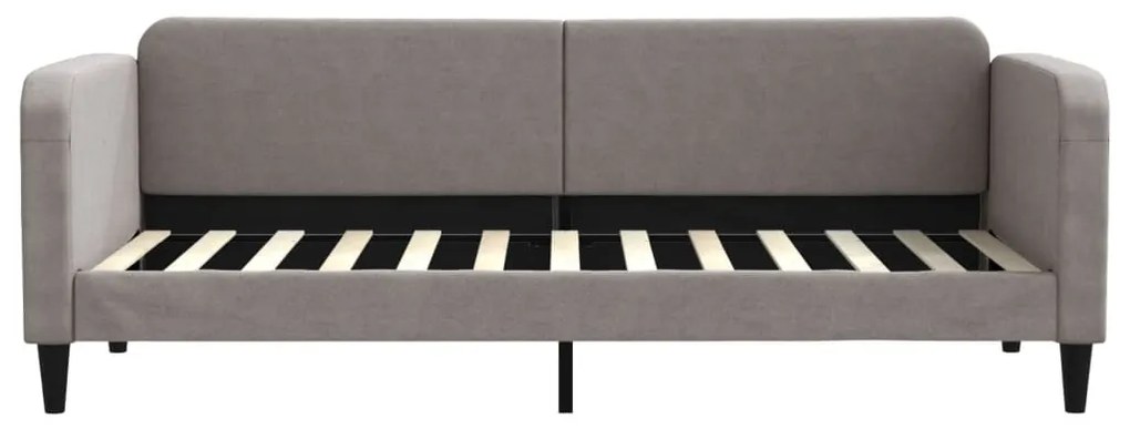 Sofá-cama c/ gavetão/gavetas 80x200 cm tecido cinza-acastanhado