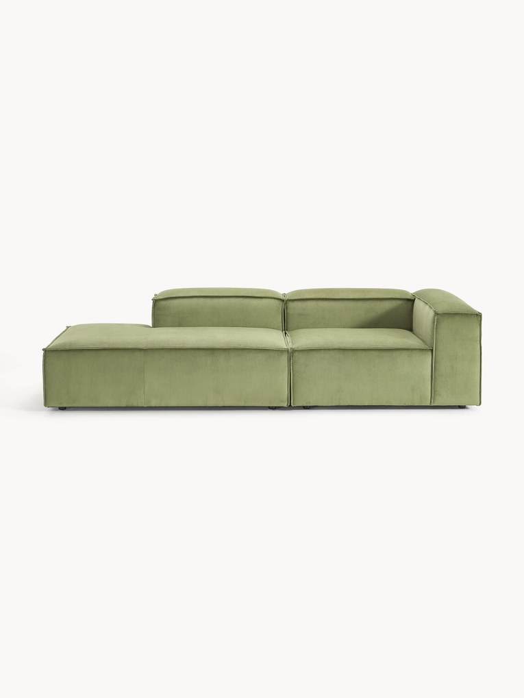 Chaise longue modular em bombazina Lennon