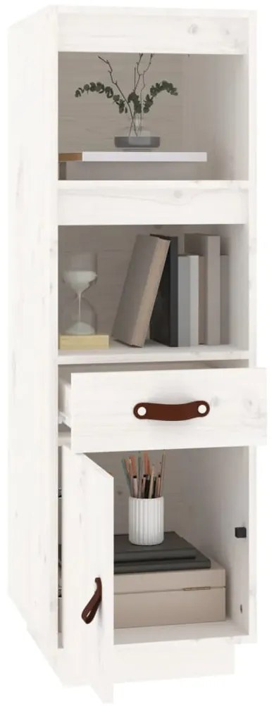 Aparador alto 34x40x108,5 cm pinho maciço branco