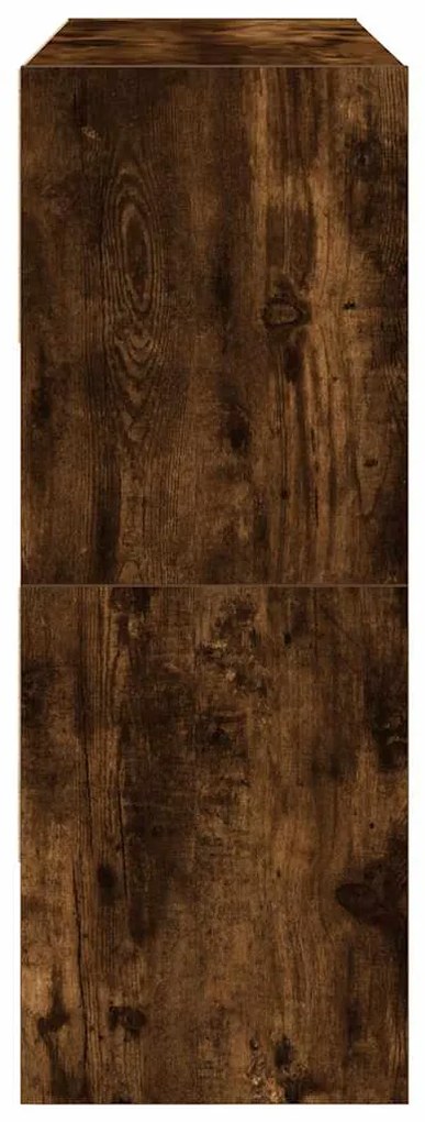 Sapateiras 2 pcs empilháveis 89,5x30x40 cm carvalho fumado