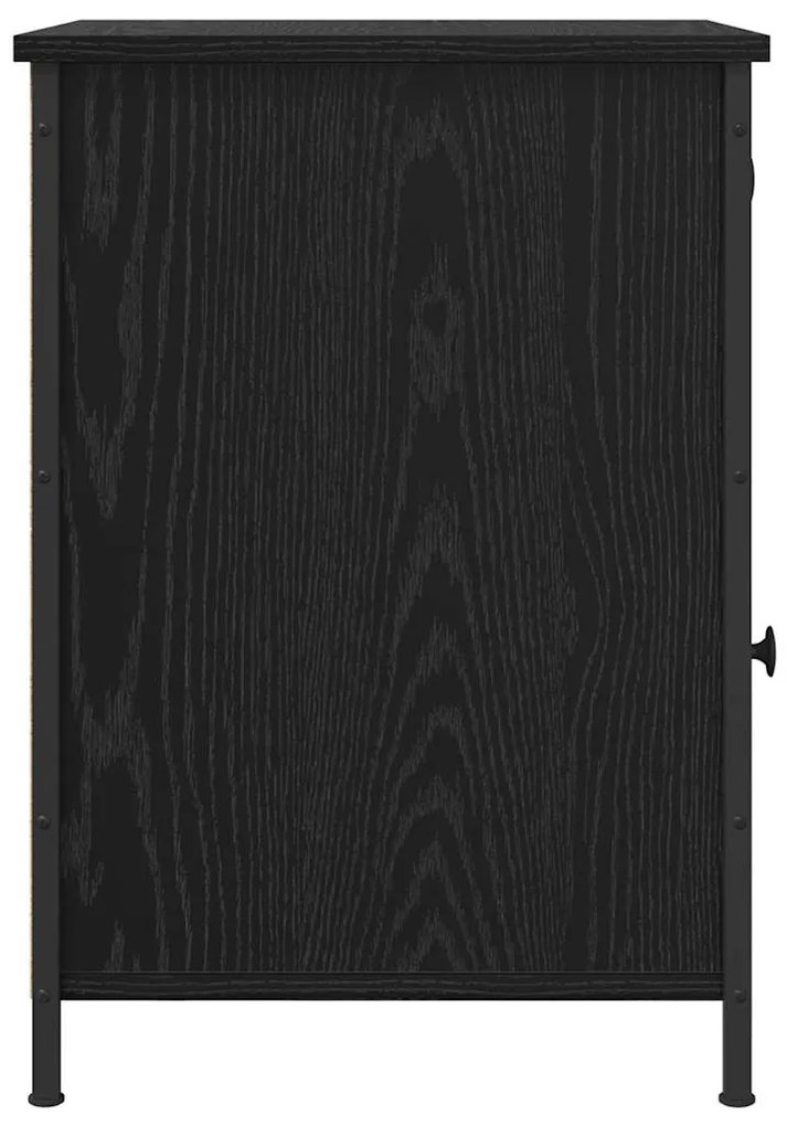 Gabinetes de Cabeceira 2 pcs Carvalho Preto 40x42x60 cm Madeira engenh