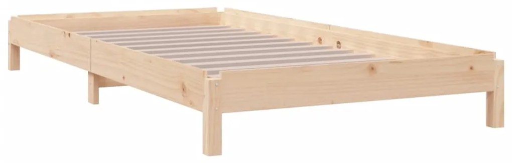 Cama empilhável 75x190 cm madeira de pinho maciça