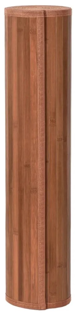 Tapete retangular 80x500 cm bambu castanho