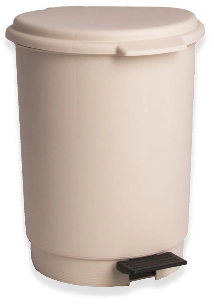 Balde com Pedal e Interior Bege 6l 25.5X29cm