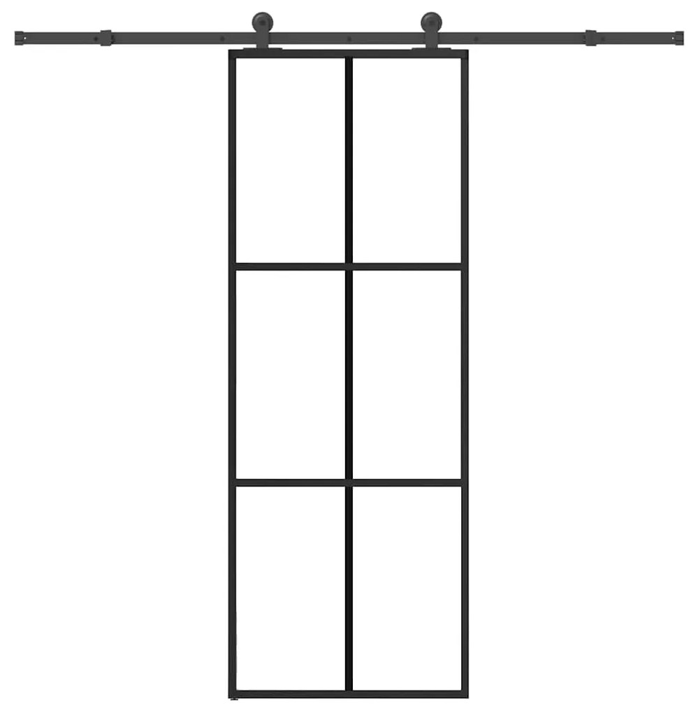 Porta deslizante c/ conj. ferragens 76x205cm vidro ESG/alumínio