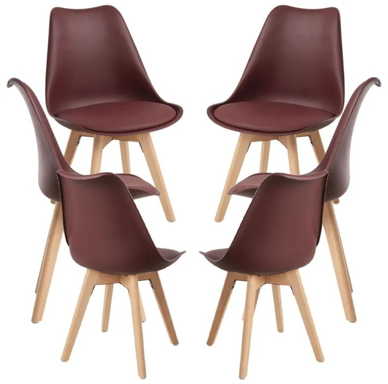 Pack 6 Cadeiras Synk Basic - Bordéus
