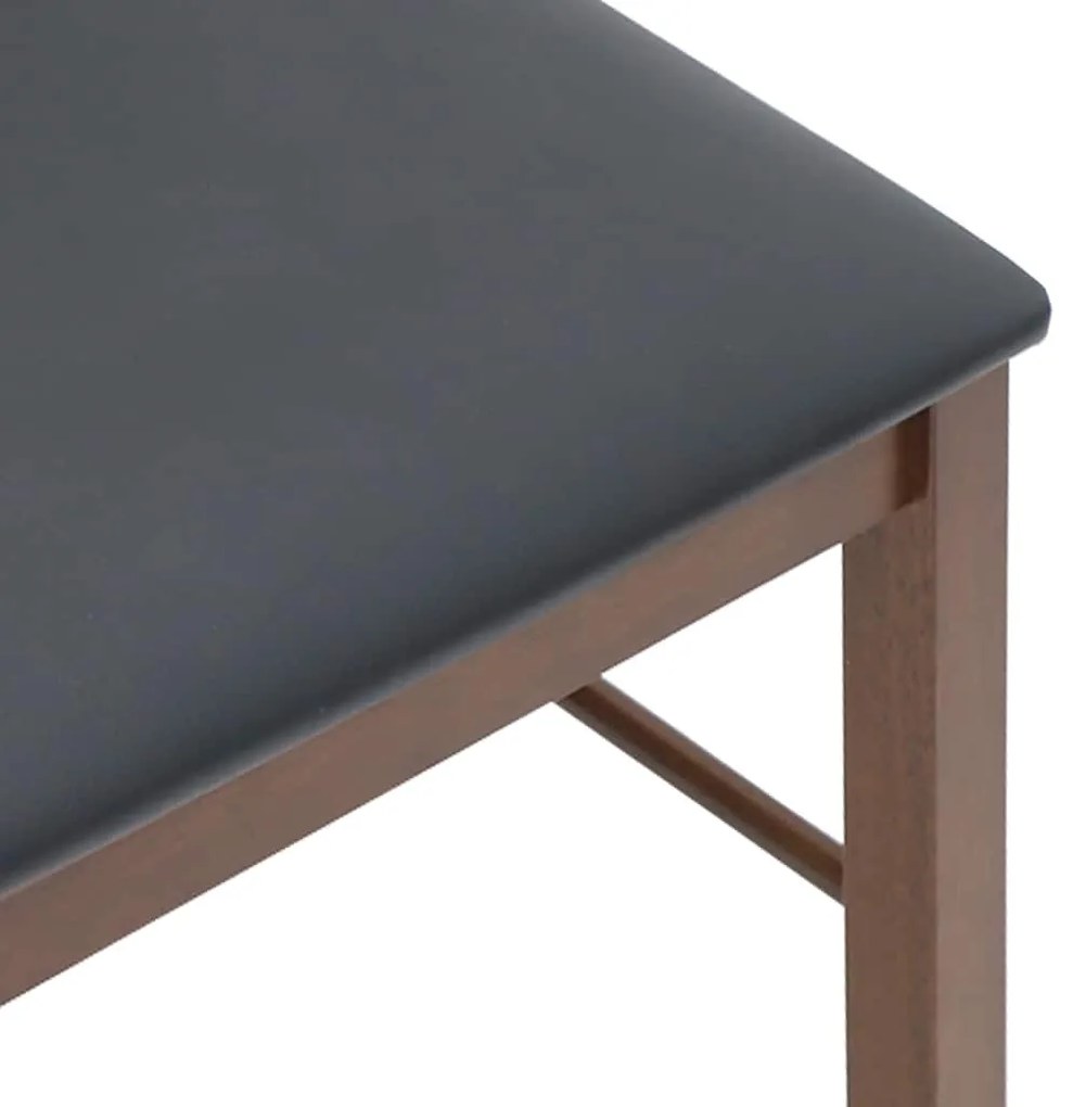 Cadeiras de jantar com almofadões 2 pcs madeira maciça castanho