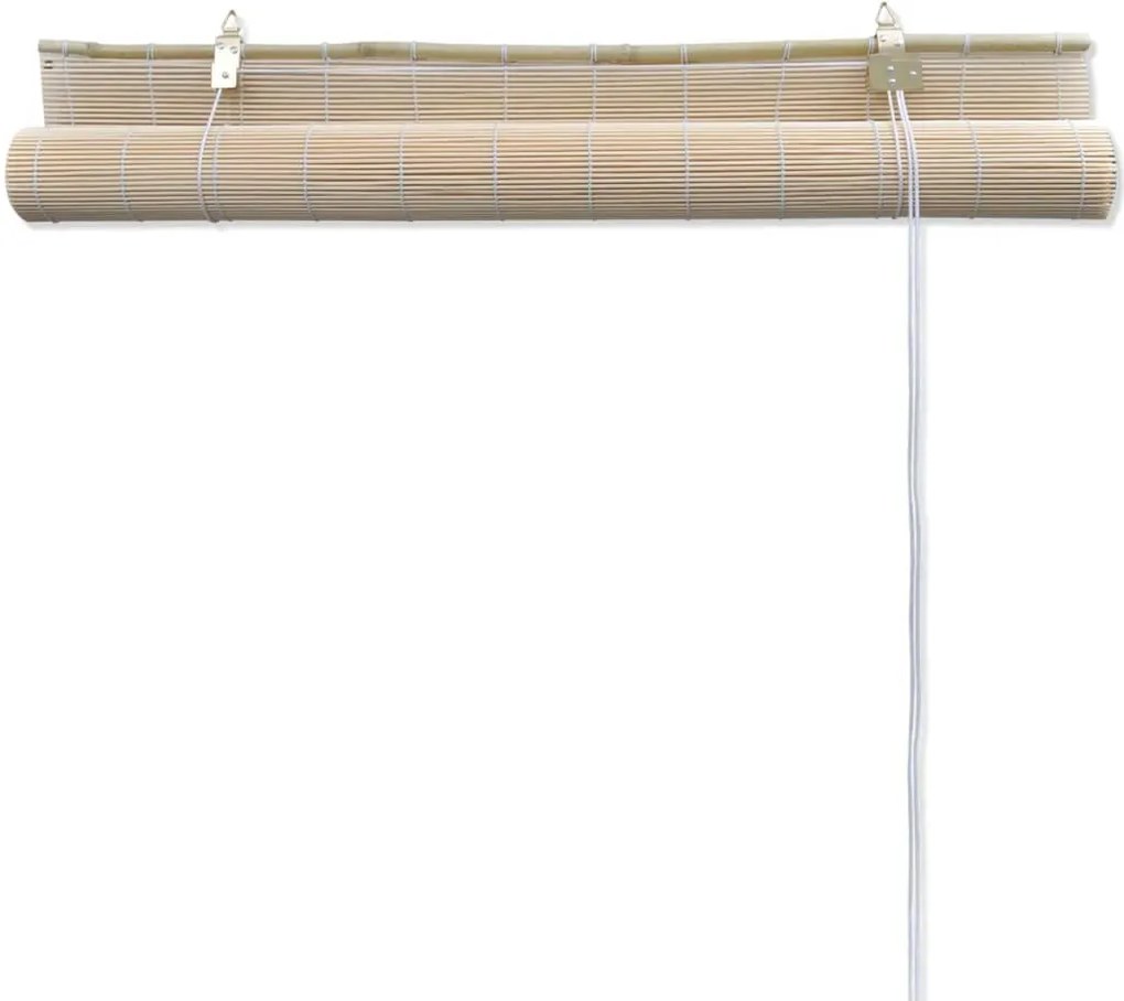 Estores de rolo em bambu natural 2 pcs 120x160 cm