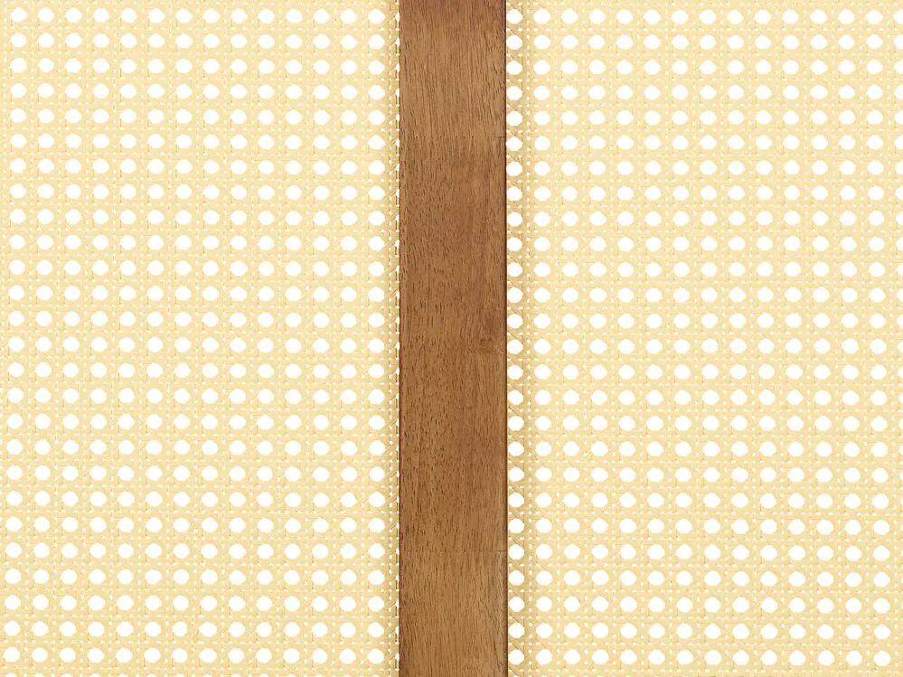 Cama de casal em madeira clara 140 x 200 cm VARZY Beliani