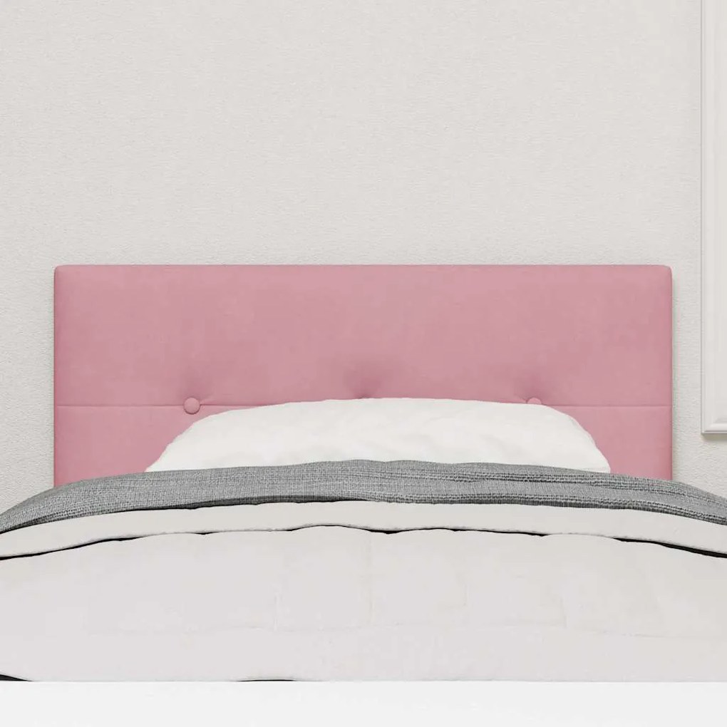 Cabeceira vidaXL Estofada com Botões Rosa 100 cm Veludo