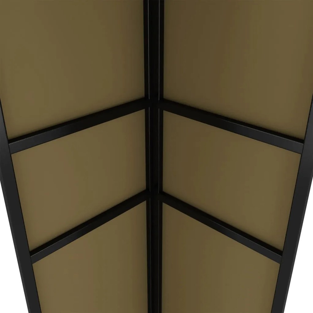 Gazebo com telhado duplo 3x6 m 180 g/m² cinza-acastanhado