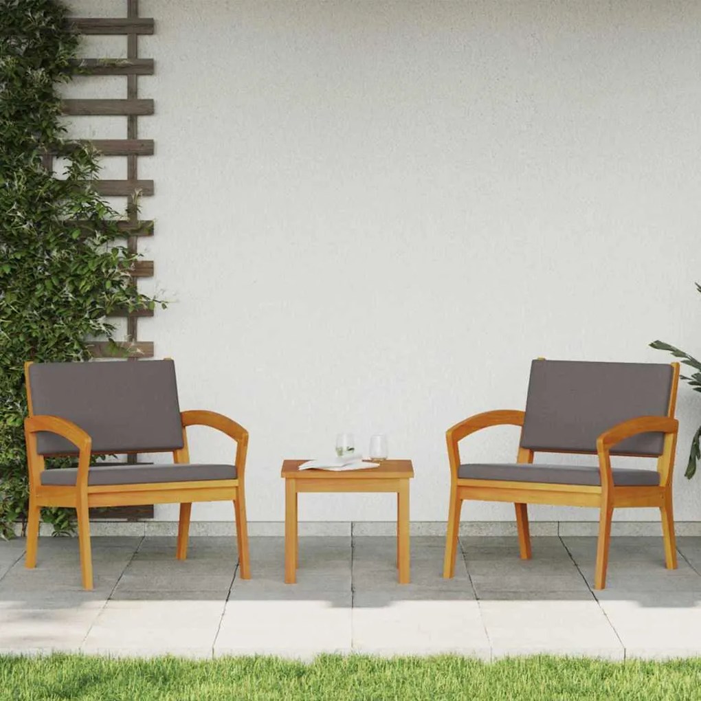 Cadeiras de Jardim vidaXL 2 pcs 59,5x70,5x72,5 cm Madeira Sólida de Ac