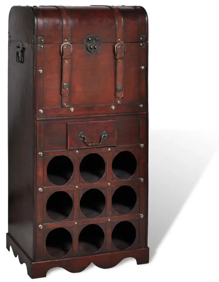 240506 vidaXL Garrafeira para 9 garrafas de vinho