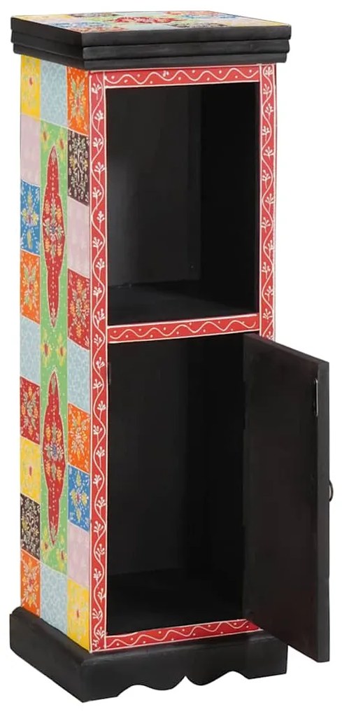 vidaXL Cômoda Multicolor 30 x 30 x 90 cm Madeira de mangueira maciça