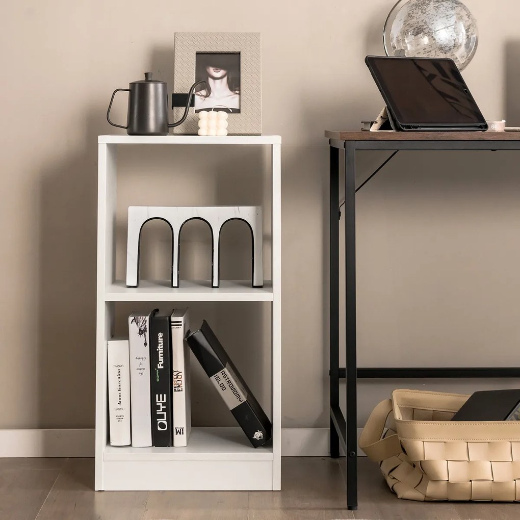Conjunto de 2 estantes cubos 38 x 33 x 72,5 cm de 2 níveis Branco
